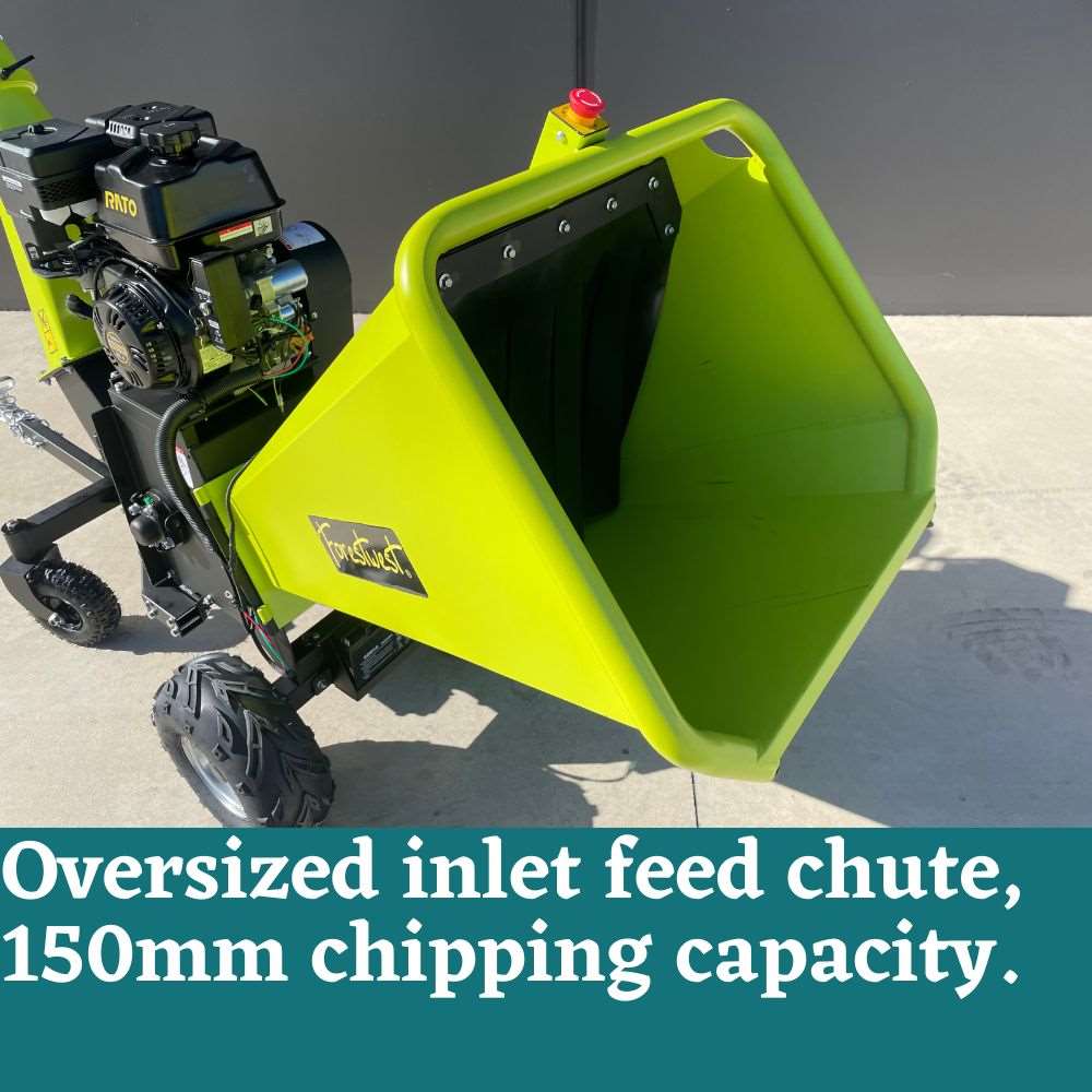 Forestwest 150mm Wood Chipper, 20hp Petrol Chipper with E-Start BM11062 Forestwest