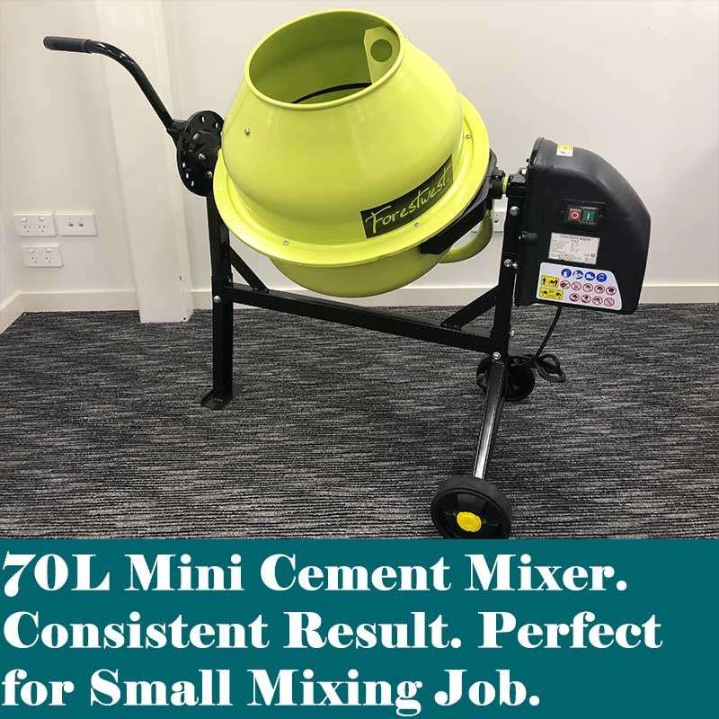 Forestwest 70L Portable Cement Mixer 220W Concrete Mixer BM685 Forestwest