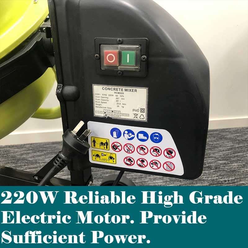 Forestwest 70L Portable Cement Mixer 220W Concrete Mixer BM685 Forestwest