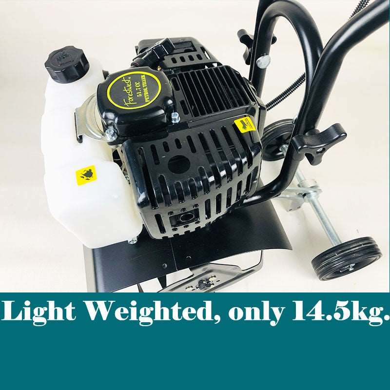 Mini Tiller Cultivator Rotary Hoe 51.7CC Petrol Forestwest