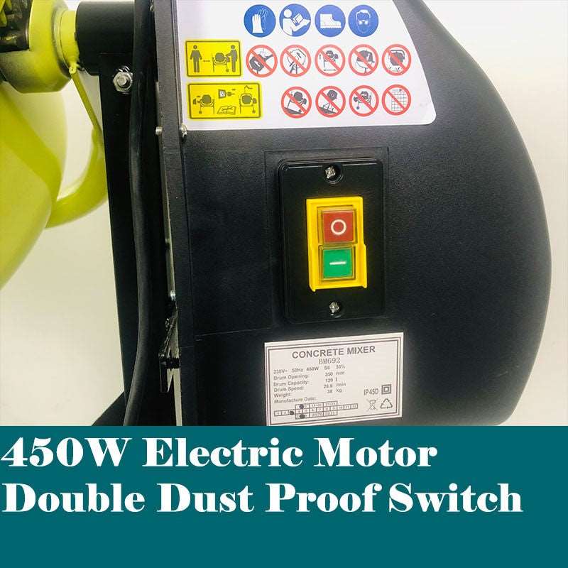 Forestwest 120L Cement Mixer 450W Electric Concrete Mixer BM692 Forestwest