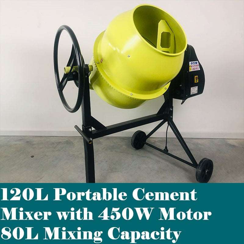 120L 450W Portable Cement Mixer Concrete Mixer BM692 | Forestwest