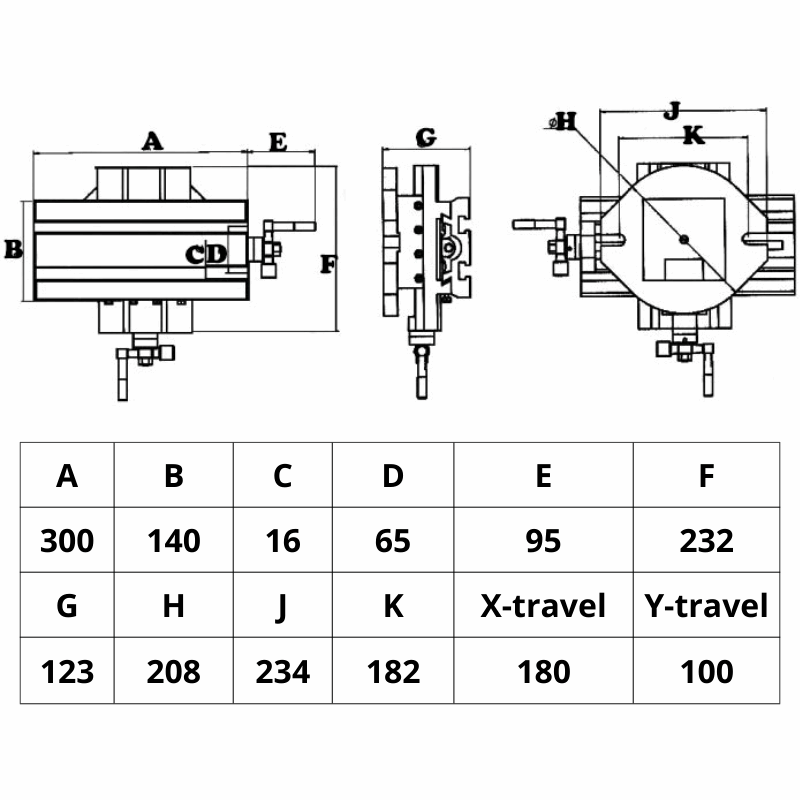 300*140MM Precision Cross Slide Table BM30272 Forestwest