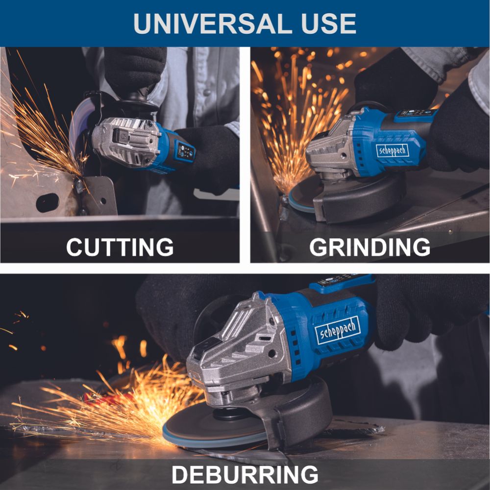 Scheppach 20V Cordelss Angle Grinder, BC-AG125-X (Skin Only) Scheppach