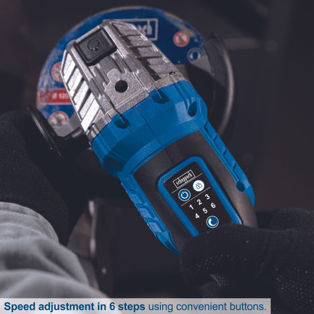 Scheppach 20V Cordelss Angle Grinder, BC-AG125-X (Skin Only) Scheppach