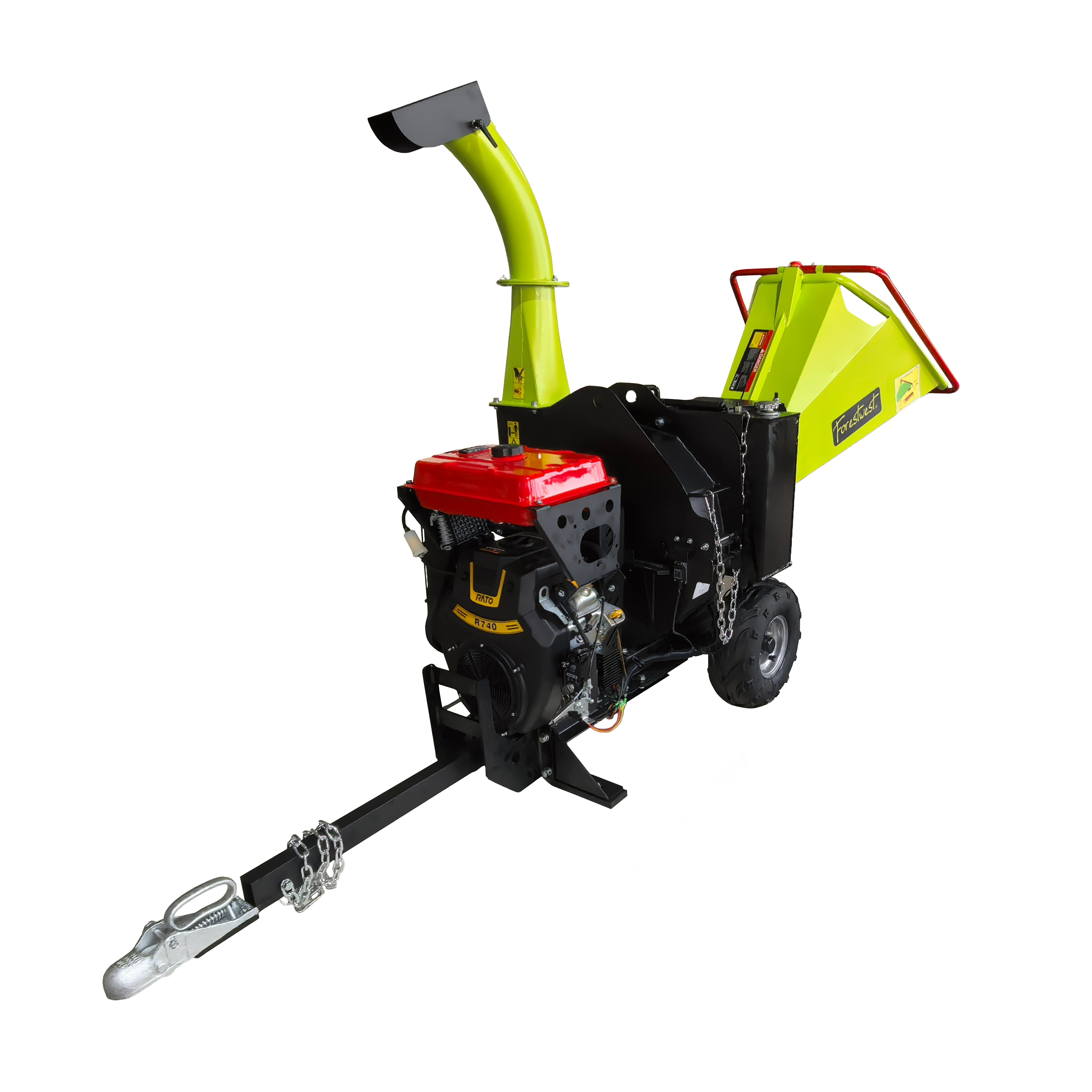 Forestwest 150MM Wood Chipper Hydraulic Feed 27HP Petrol Chipper with E-Start BM11066 Forestwest