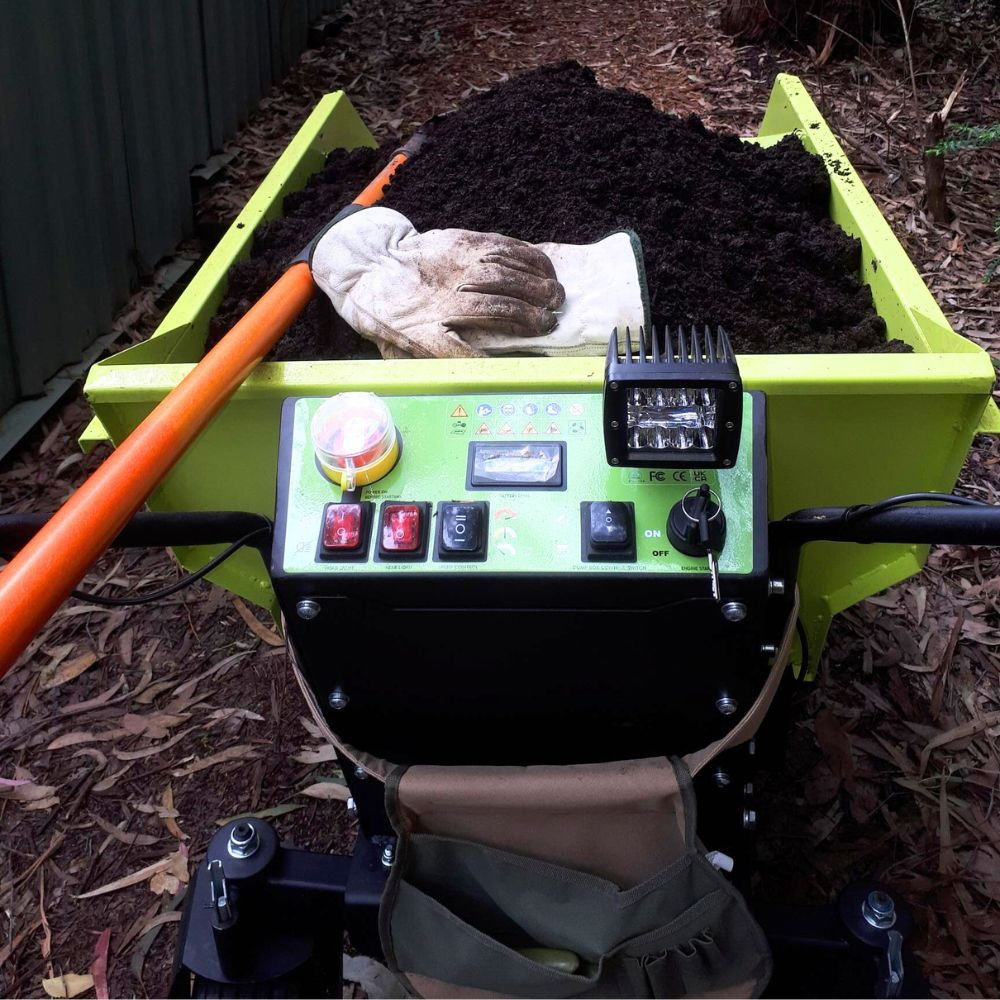 Forestwest 500KG Battery Powered Wheelbarrow, Mini Dumper Hydraulic Tip BM11098 Forestwest