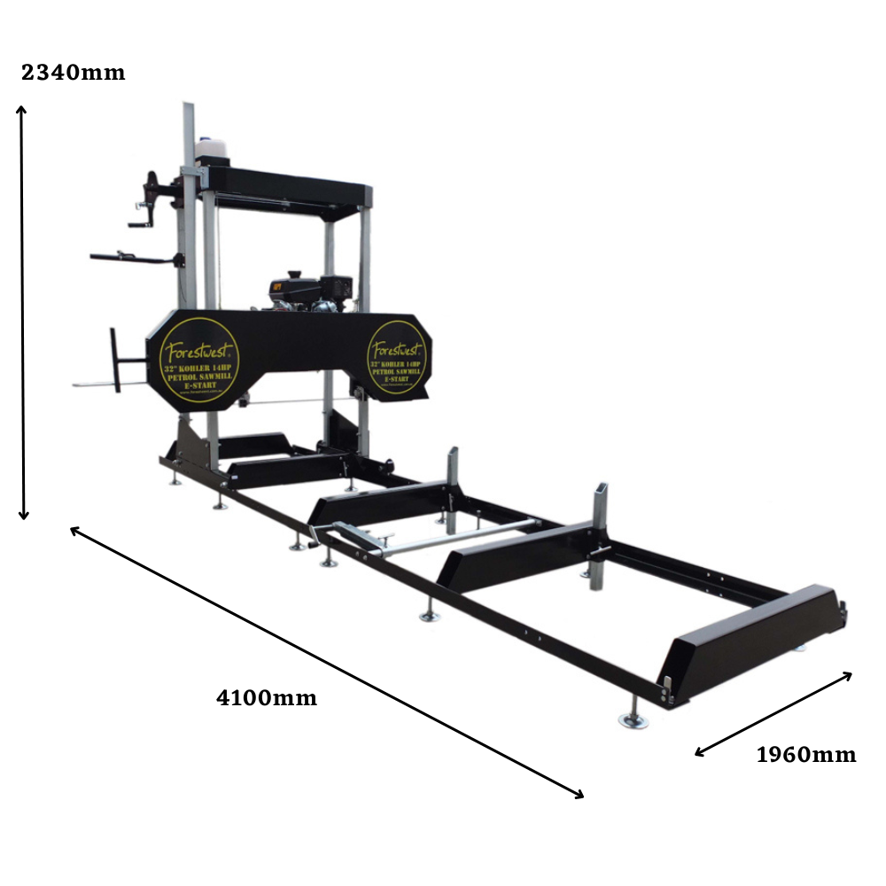 Forestwest 32" Portable Wood Sawmill 14HP Kohler with E-Start BM11126 Forestwest