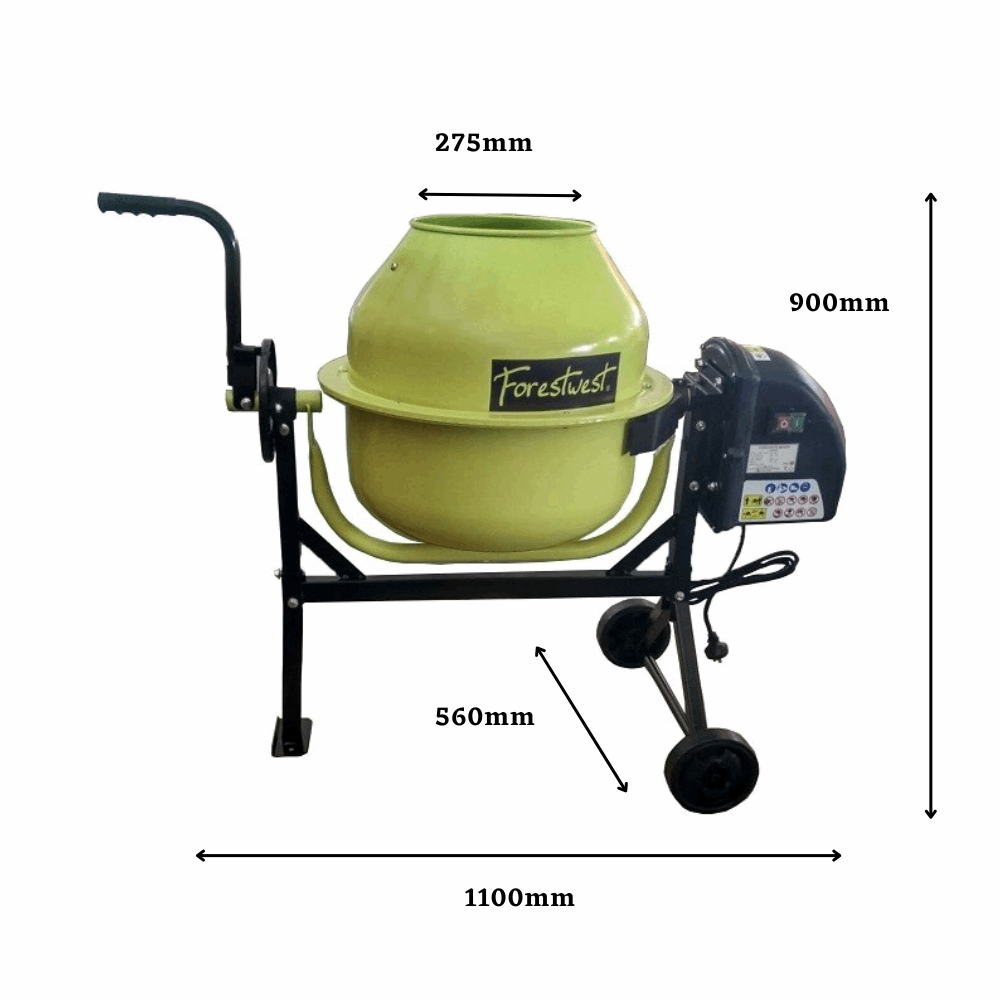 Forestwest 70L Portable Cement Mixer 220W Concrete Mixer BM685 Forestwest