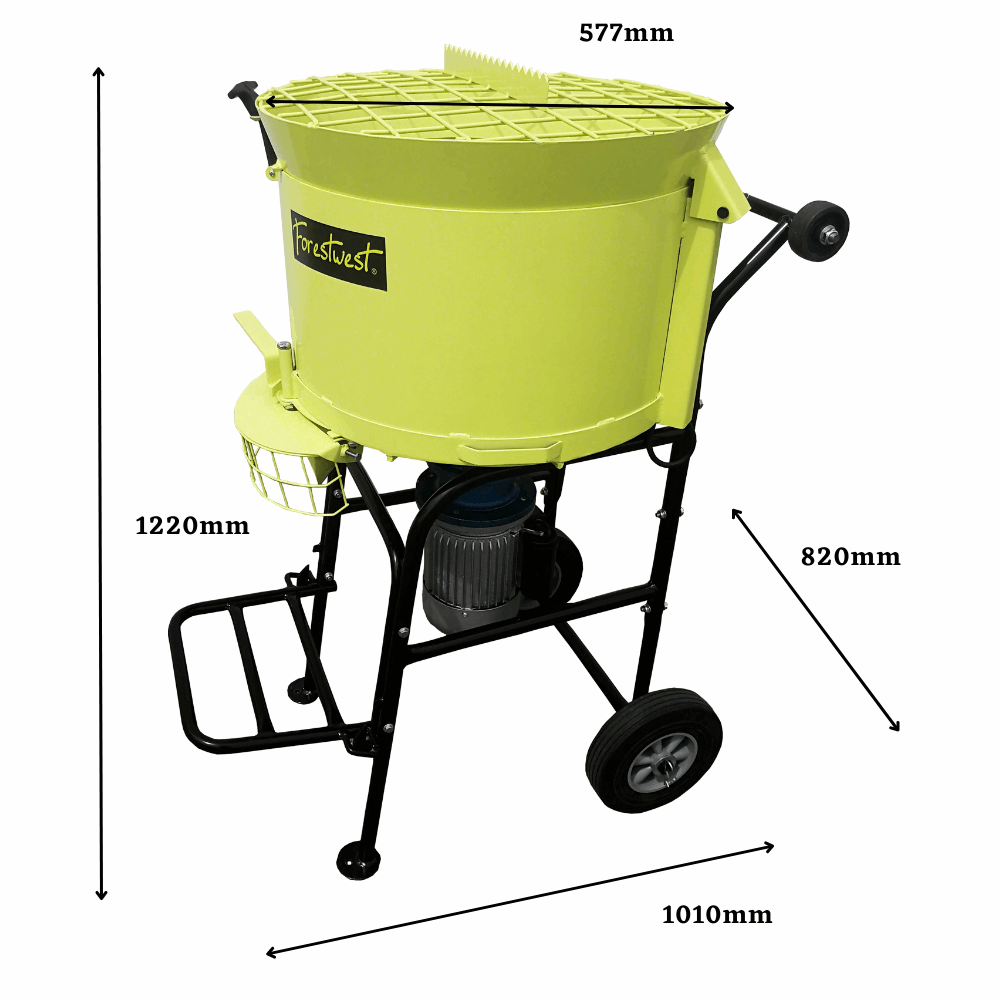 Forestwest 80L Pan Mortar Mixer 1100W Screed Mixer BM691 Forestwest