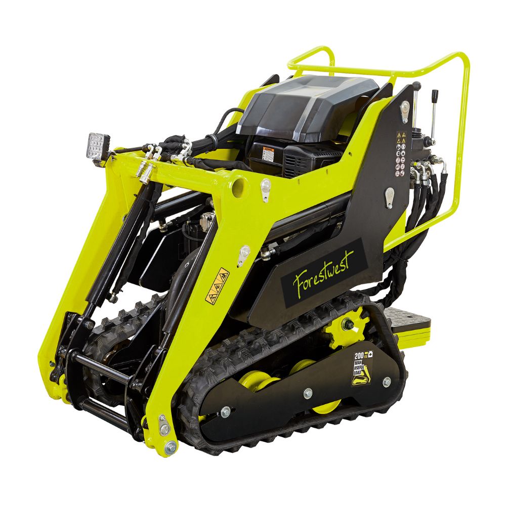 Forestwest Tracked Mini Loader, Skid Steer Loader with 80L Bucket BM700B Forestwest