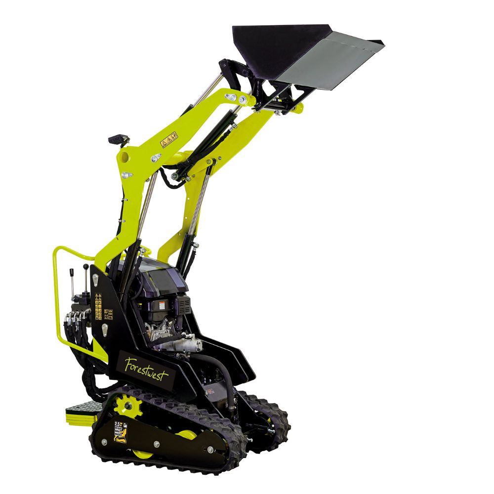 Forestwest Tracked Mini Loader, Skid Steer Loader with 80L Bucket BM700B Forestwest