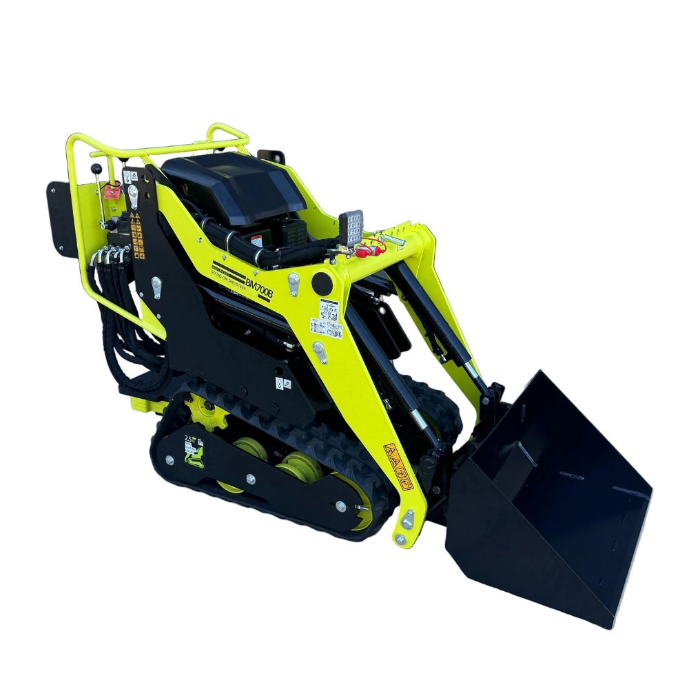 Forestwest Tracked Mini Loader, Skid Steer Loader with 80L Bucket BM700B Forestwest