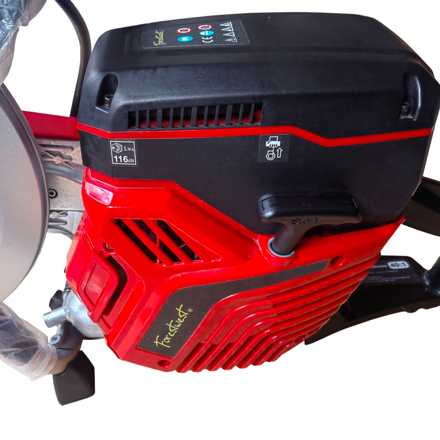 Forestwest 350MM 3500W Petrol Concrete Saw with Water Tank Stand BM722 Forestwest