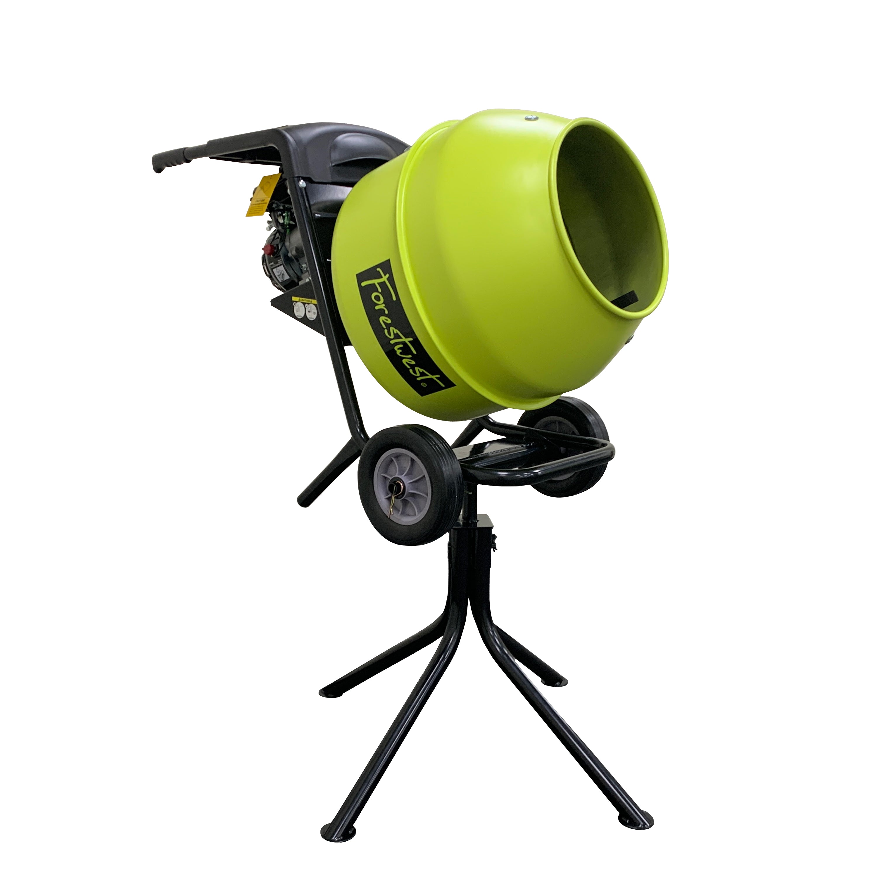 140L Front Tip Cement Mixer with Stand, 2.5HP Petrol Concrete Mixer BM727