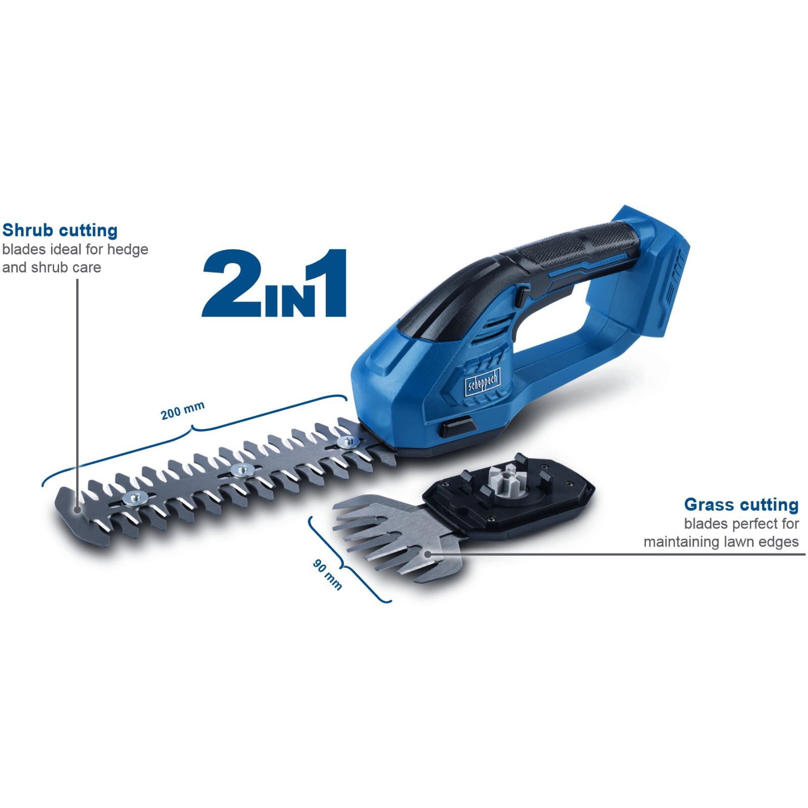 Scheppach 20V Cordless Hedge Trimmer Shear C-HTGS200-X (Skin Only) Scheppach