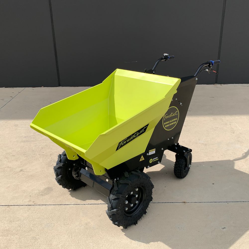 Forestwest 300KG Battery Powered Wheelbarrow, Mini Dumper Automatic Tip BM11100 Forestwest
