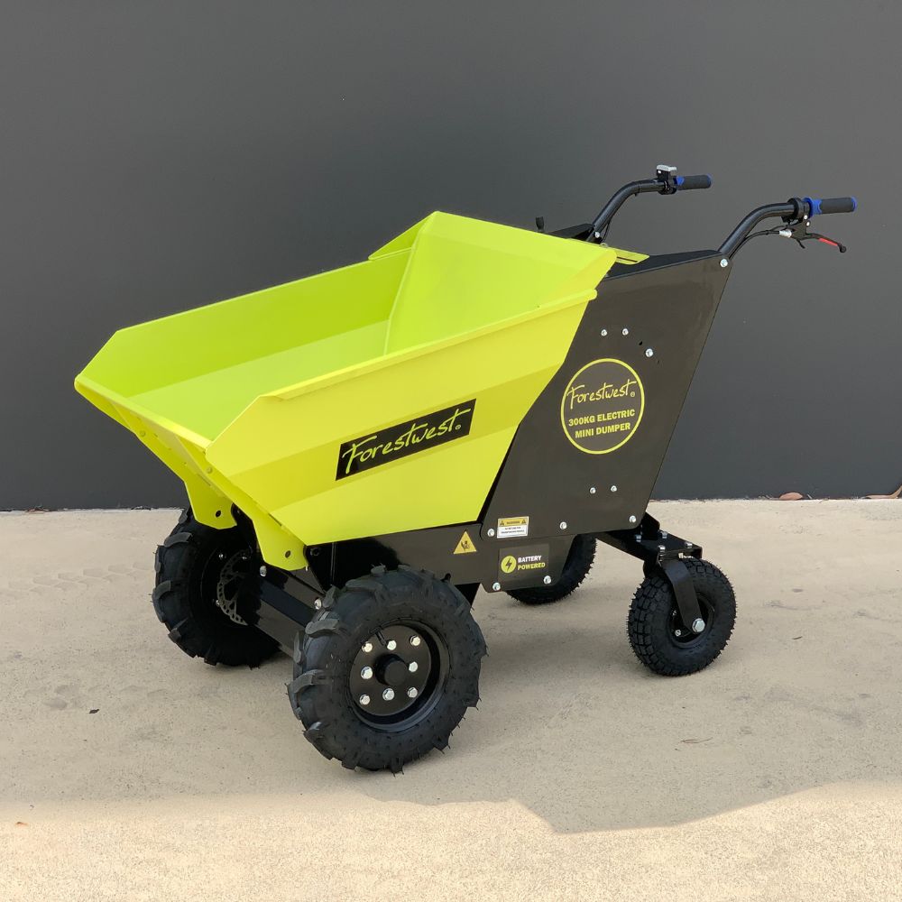 Forestwest 300KG Battery Powered Wheelbarrow, Mini Dumper Automatic Tip BM11100 Forestwest