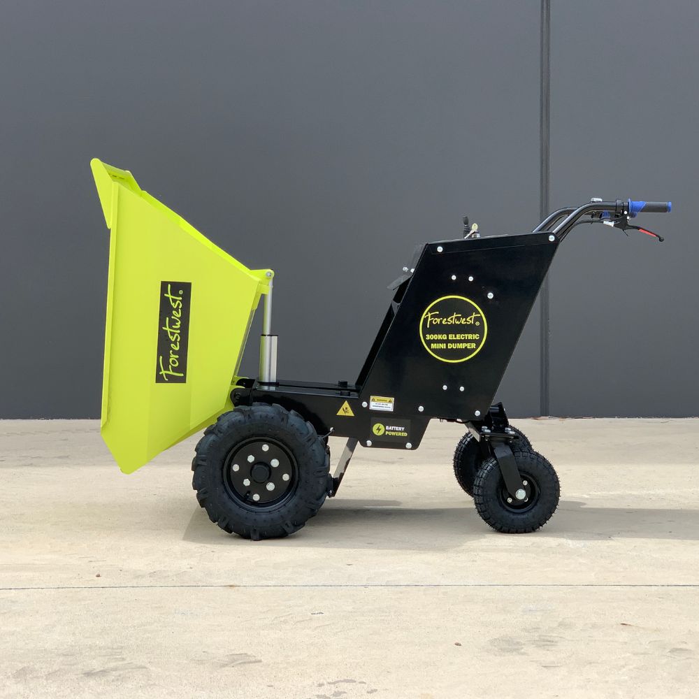 Forestwest 300KG Battery Powered Wheelbarrow, Mini Dumper Automatic Tip BM11100 Forestwest