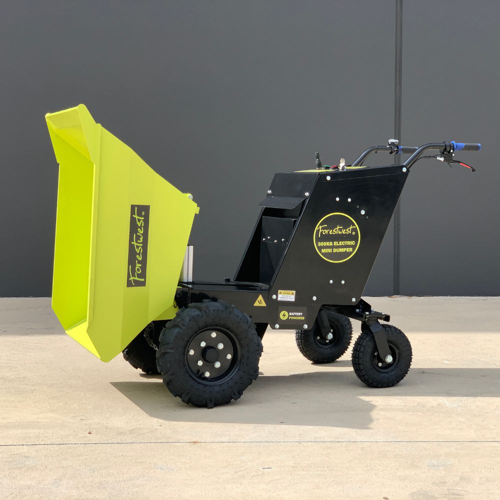 Forestwest 300KG Battery Powered Wheelbarrow, Mini Dumper Automatic Tip BM11100 Forestwest