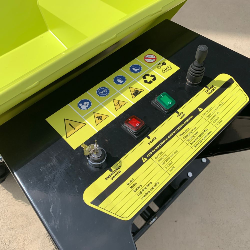 Forestwest 300KG Battery Powered Wheelbarrow, Mini Dumper Automatic Tip BM11100 Forestwest