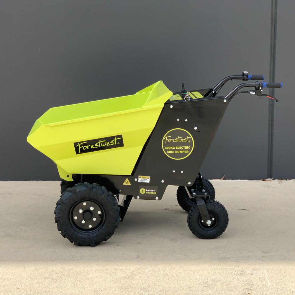 Forestwest 300KG Battery Powered Wheelbarrow, Mini Dumper Automatic Tip BM11100 Forestwest