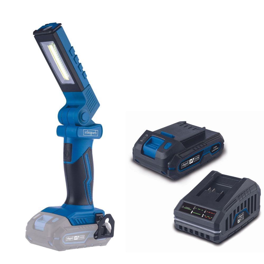 Scheppach 20V Work Light C-WL20-X 50% off 20V 2.0Ah Battery & Charger Included Scheppach