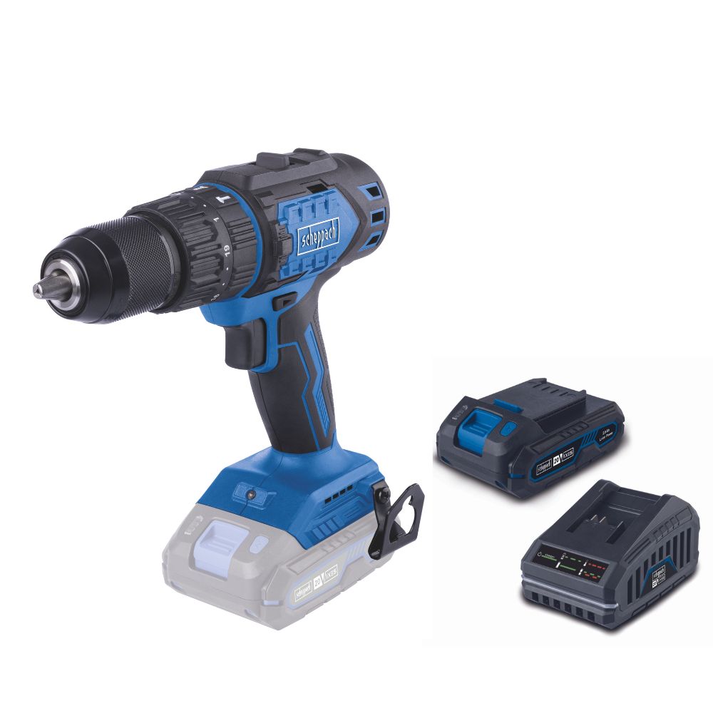 Scheppach 20V Brushless Impact Drill, BC-CD60-X 50% off 20V 2.0Ah Battery & Charger Included Scheppach