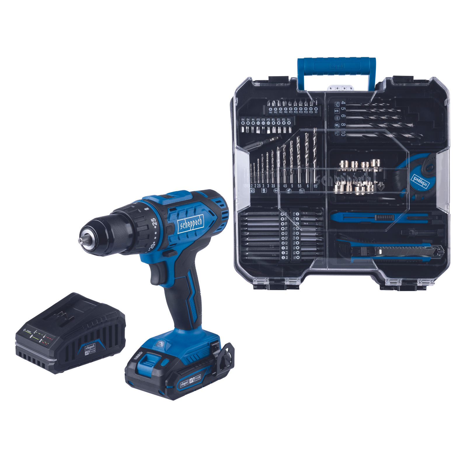Scheppach Mobile Workshop 74-Piece All-In-One Set C-DTB74/1-X Scheppach