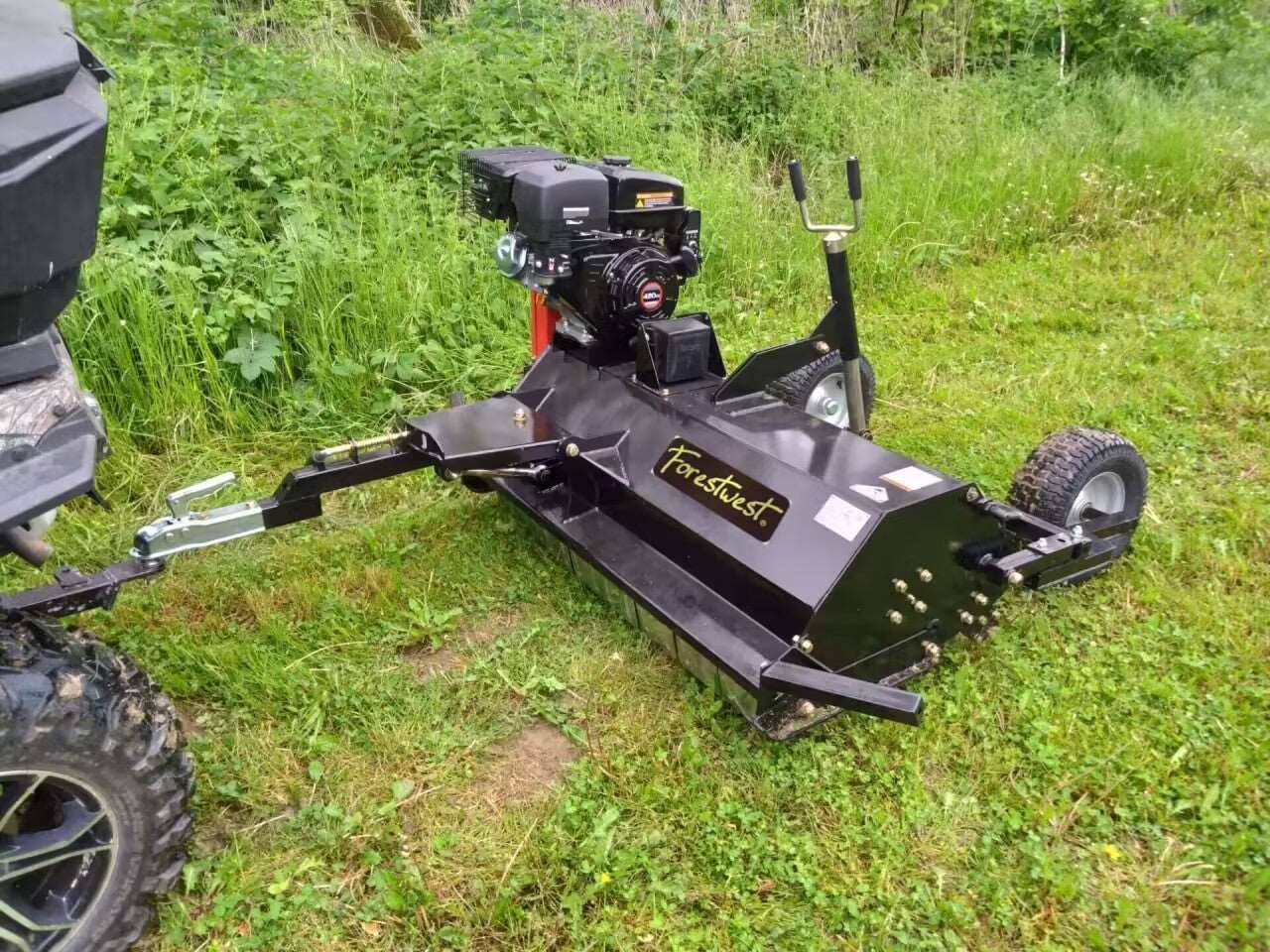 15HP Electric-Start Tow-Behind Flail Mower, ATV/Tractor Slasher BM11141 Forestwest