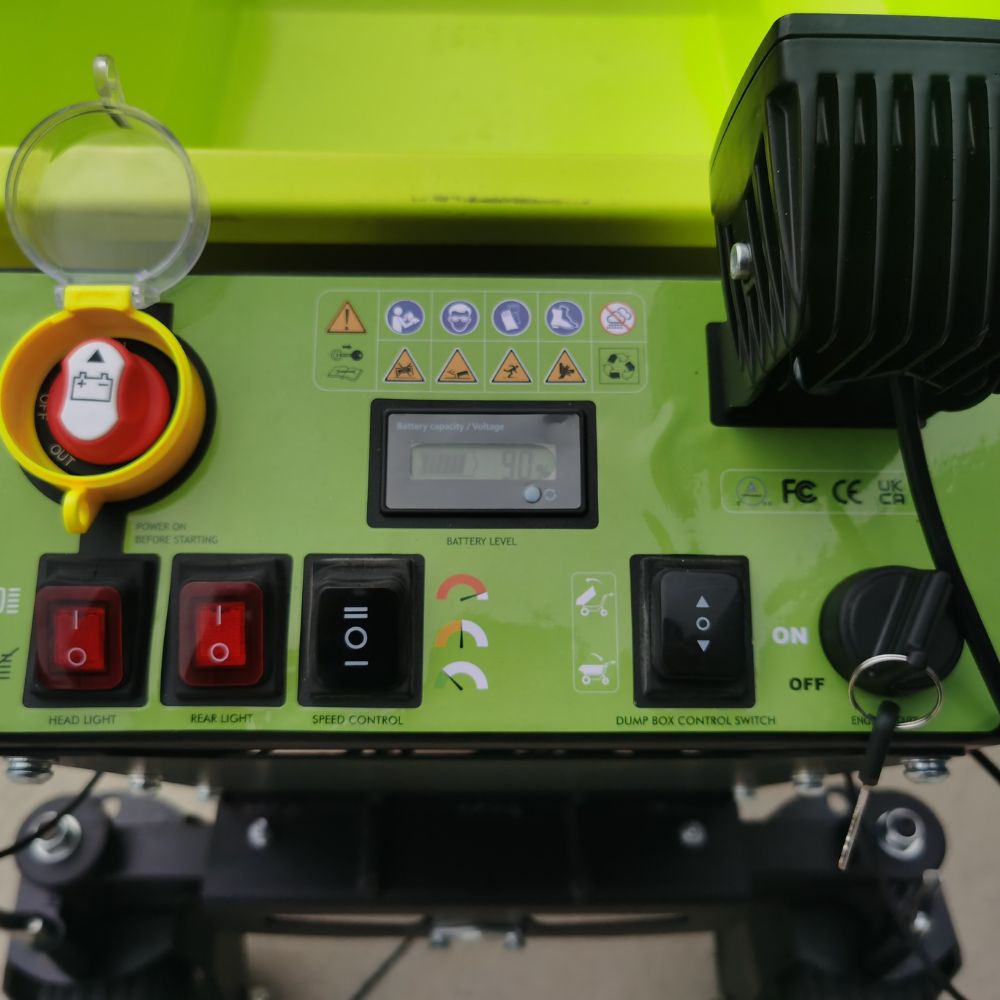 Forestwest 500KG Battery Powered Wheelbarrow, Mini Dumper Hydraulic Tip BM11098 Forestwest