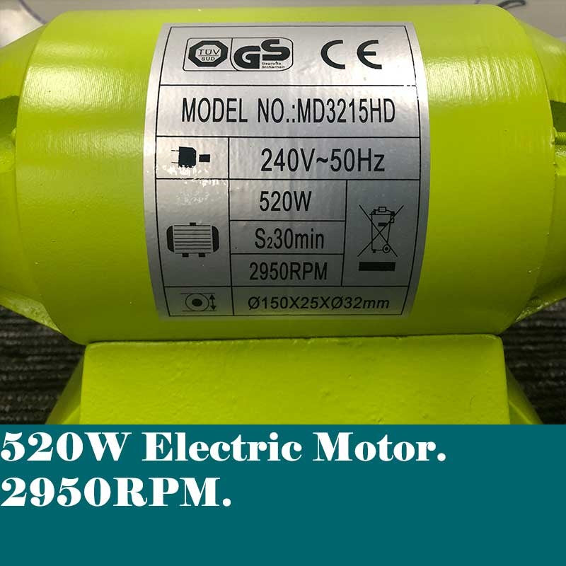 Forestwest 150MM 520W Industrial Bench Grinder BM20504 Forestwest