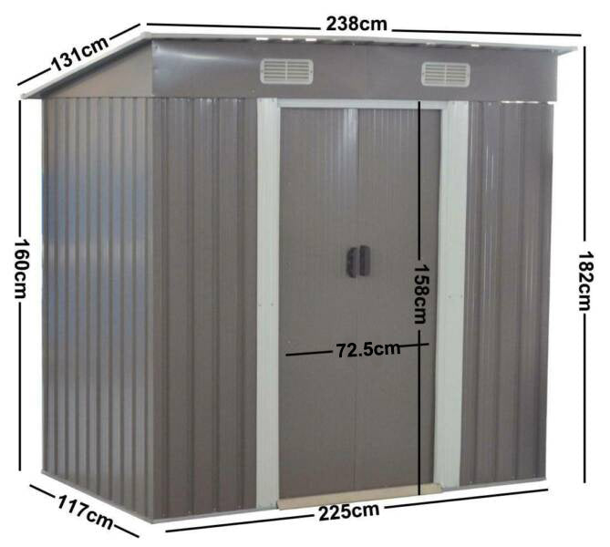 Garden Shed Tool Storage 2.38*1.31*1.82M BM668 Forestwest