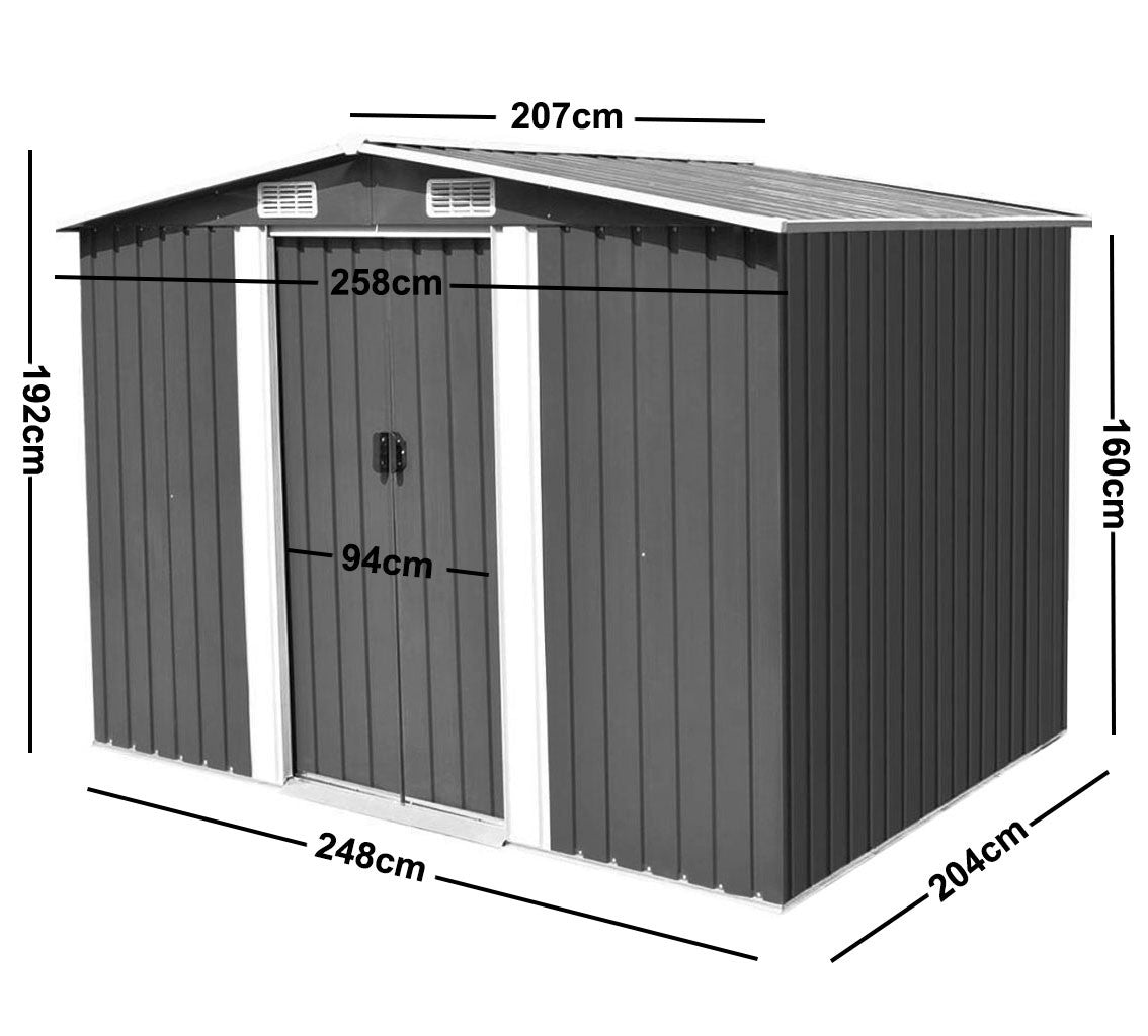 Garden Shed Tool Storage 2.57*2.05*1.92M BM669 Forestwest