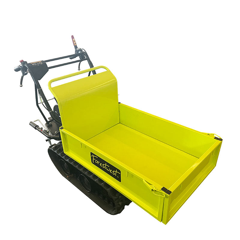 300kg Motrised Tracked Wheelbarrow, 6.5hp Track Dumper Manual Tip BM11078 | Forestwest