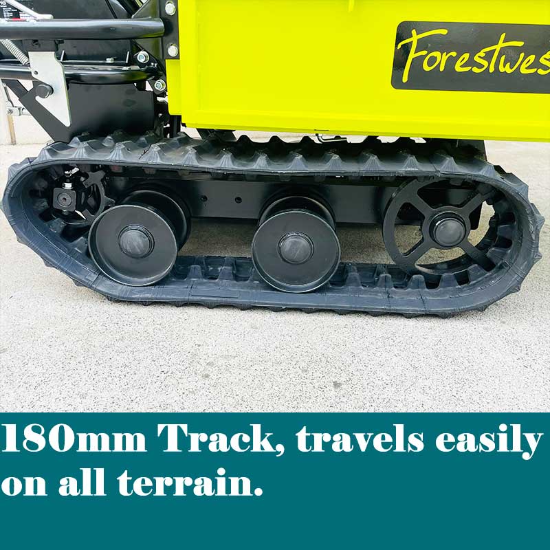 Forestwest 300KG Motorised Tracked Wheelbarrow, 6.5hp Track Dumper Manual Tip BM11078 Forestwest