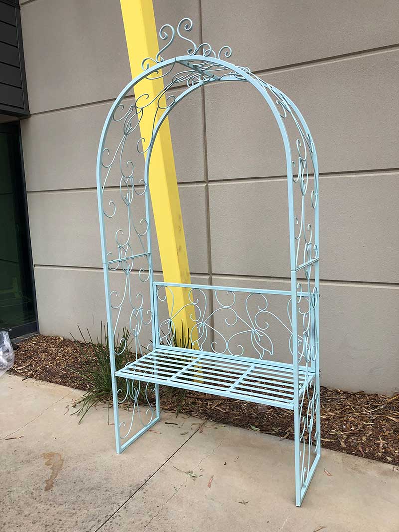 Garden Arch with Bench Patio Arbour Plant Climbing Support Forestwest