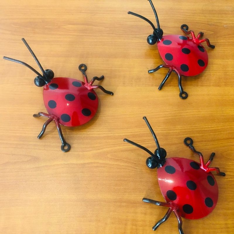 Garden Metal Art Ladybug 3 in 1 with Securing Screws Forestwest