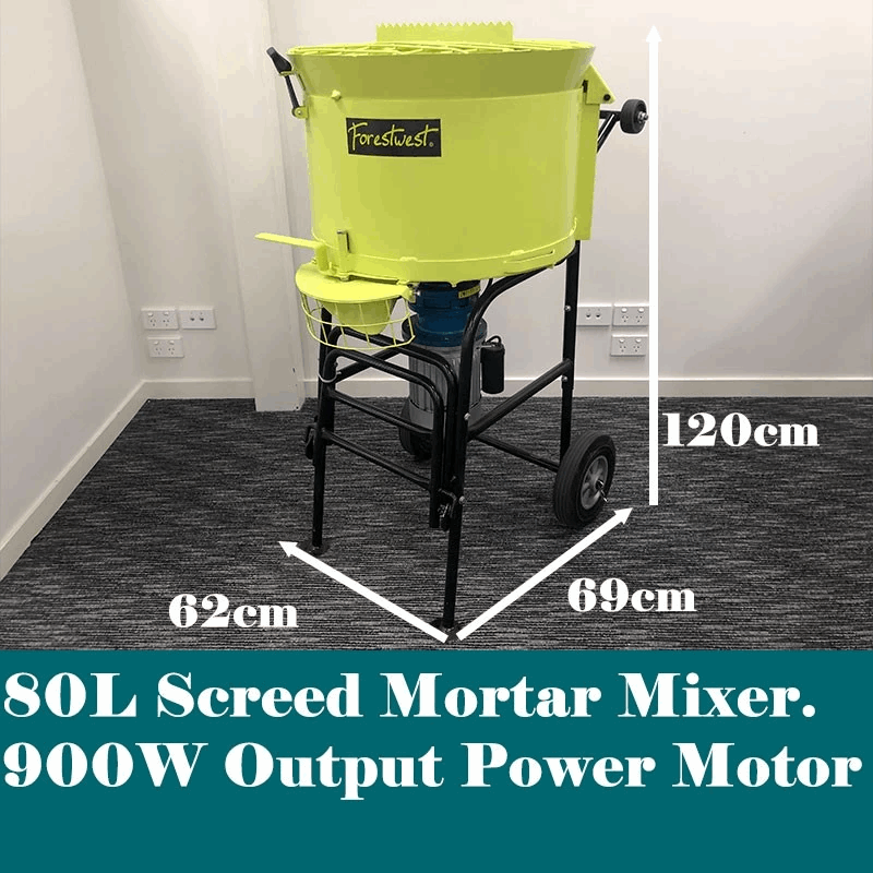 80L 1100W Portable Mortar Mixer Screed Mixer BM691 | Forestwest