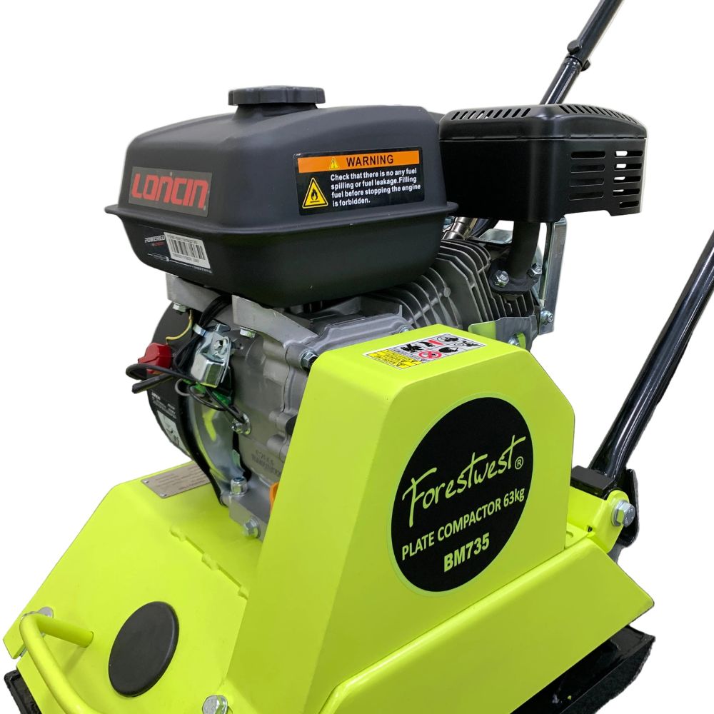 63kg Box Plate Compactor, 6.5HP 10kN Compactor BM735 Forestwest