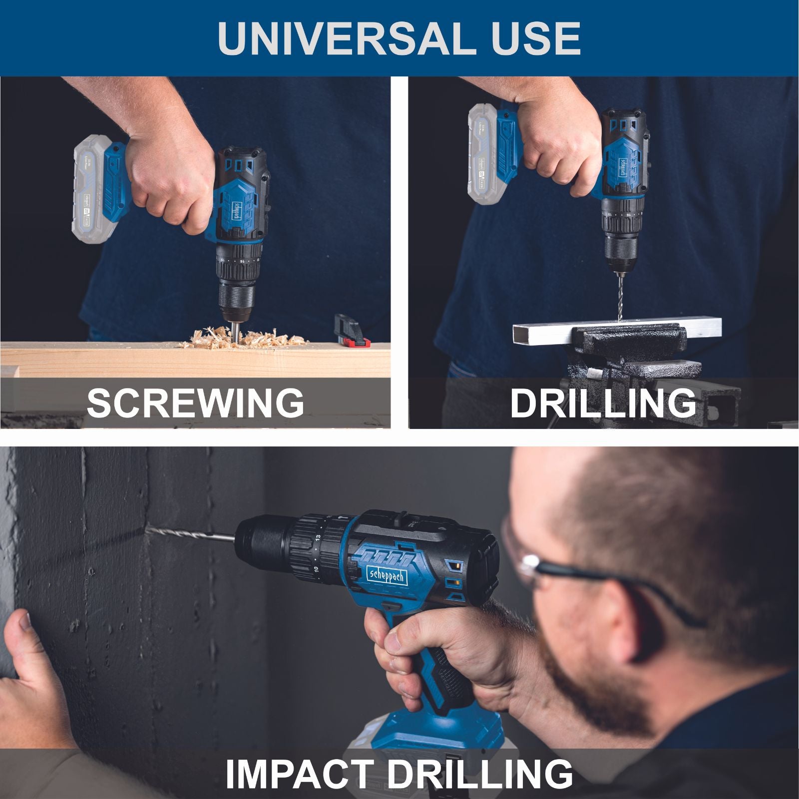 Scheppach 20V Cordless Impact Drill, BC-CD60-X (Skin Only) Scheppach