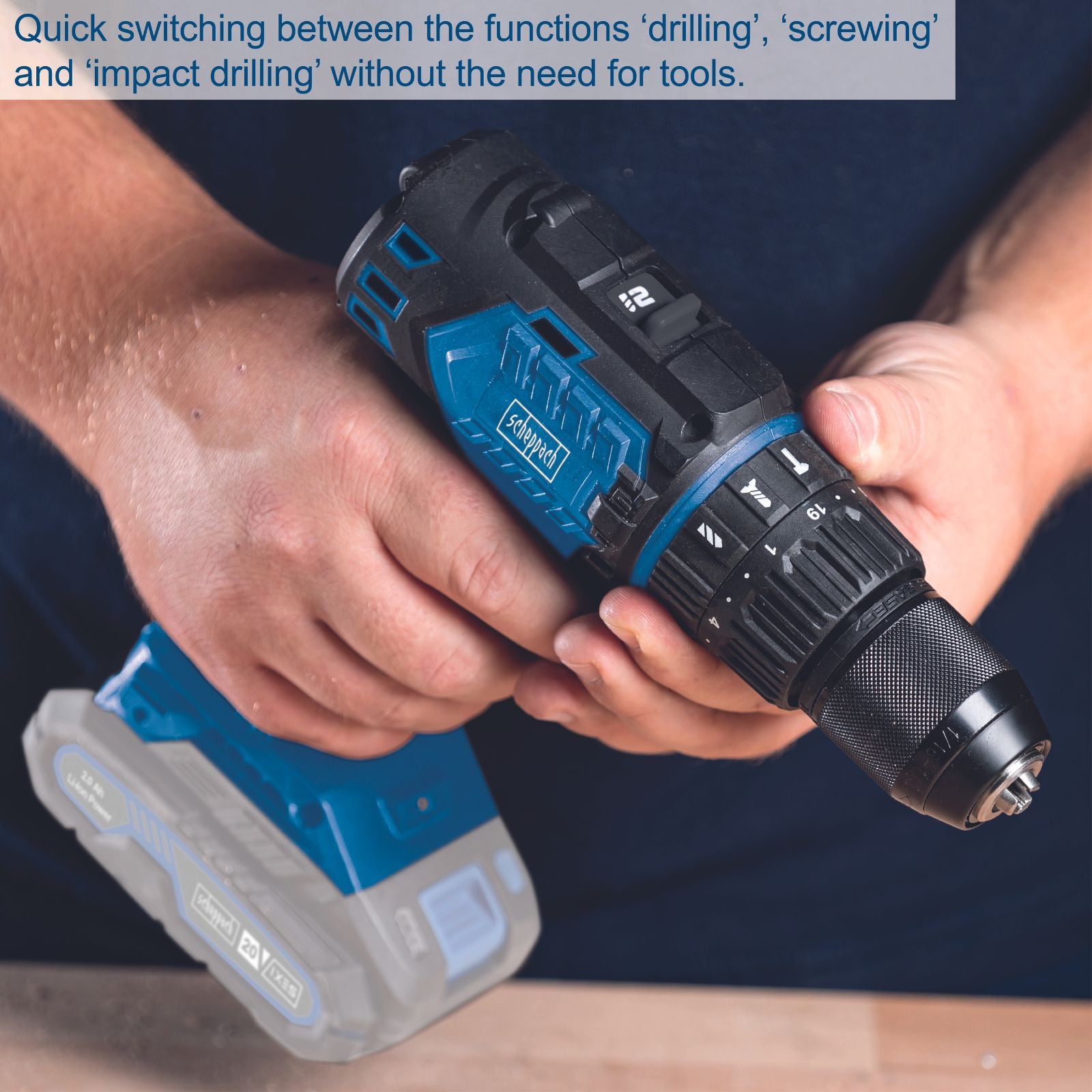 Scheppach 20V Cordless Impact Drill, BC-CD60-X (Skin Only) Scheppach