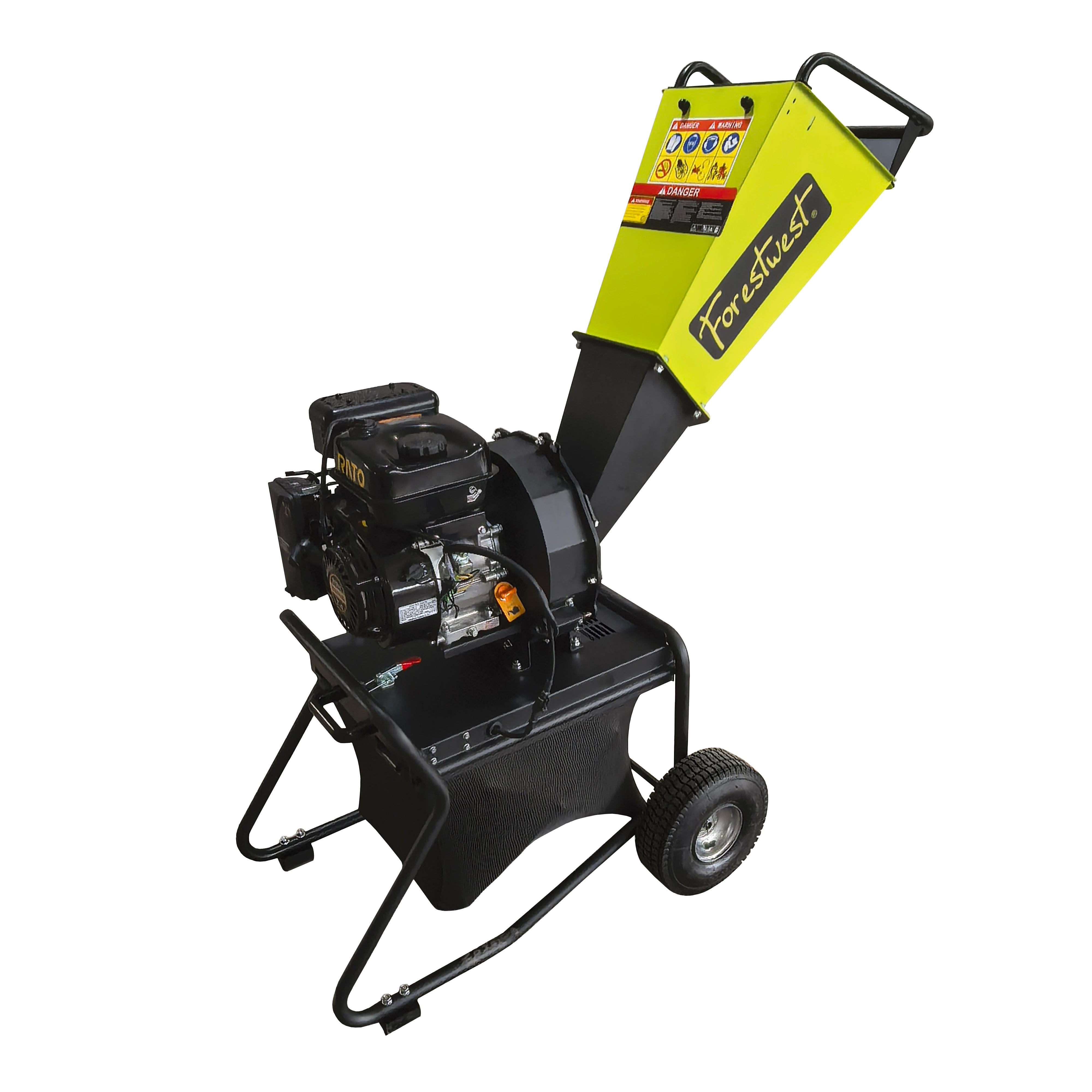 Forestwest 60MM Wood Chipper 7HP Petrol Chipper with Collection Bag BM11065 Forestwest