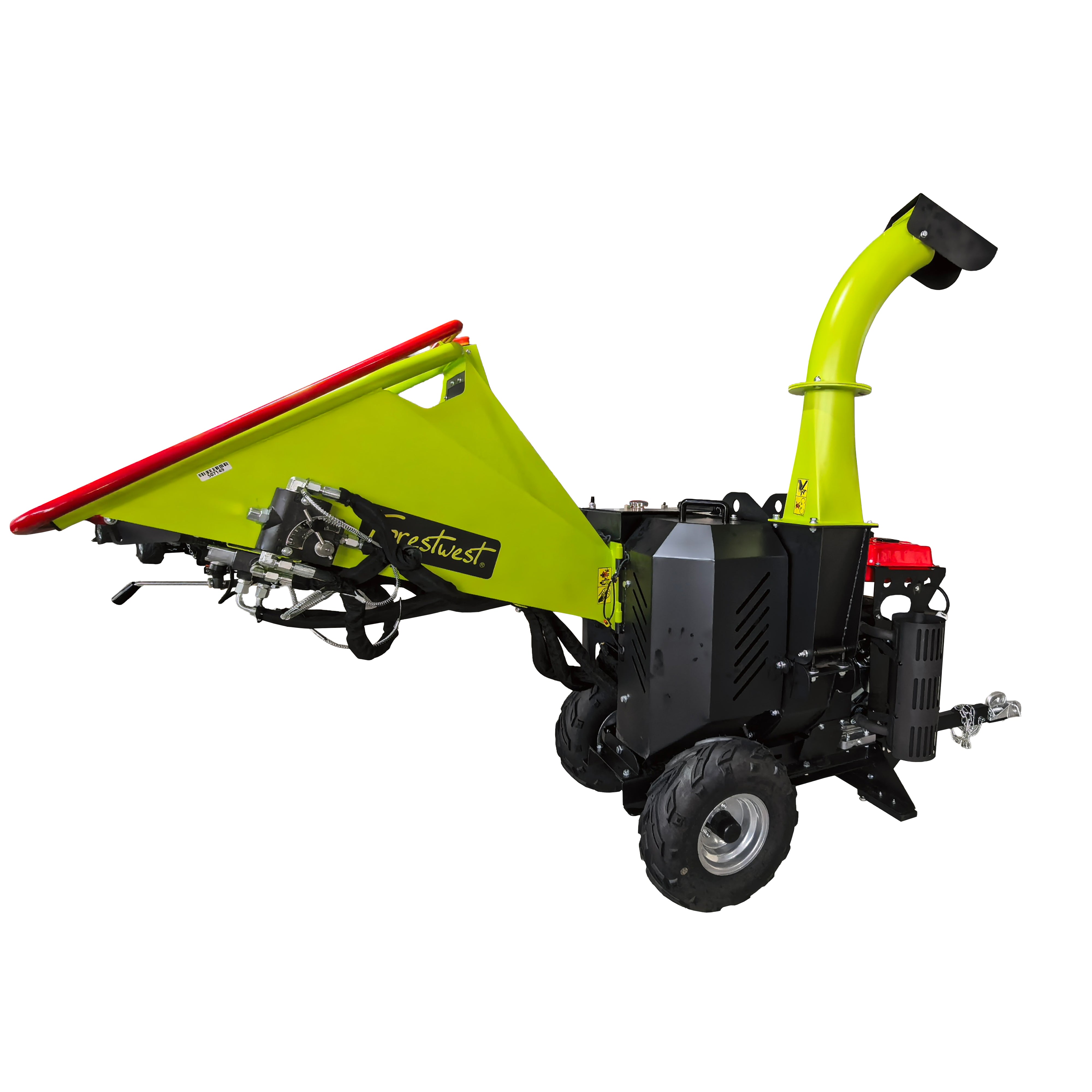 Forestwest 150MM Wood Chipper Hydraulic Feed 27HP Petrol Chipper with E-Start BM11066 Forestwest
