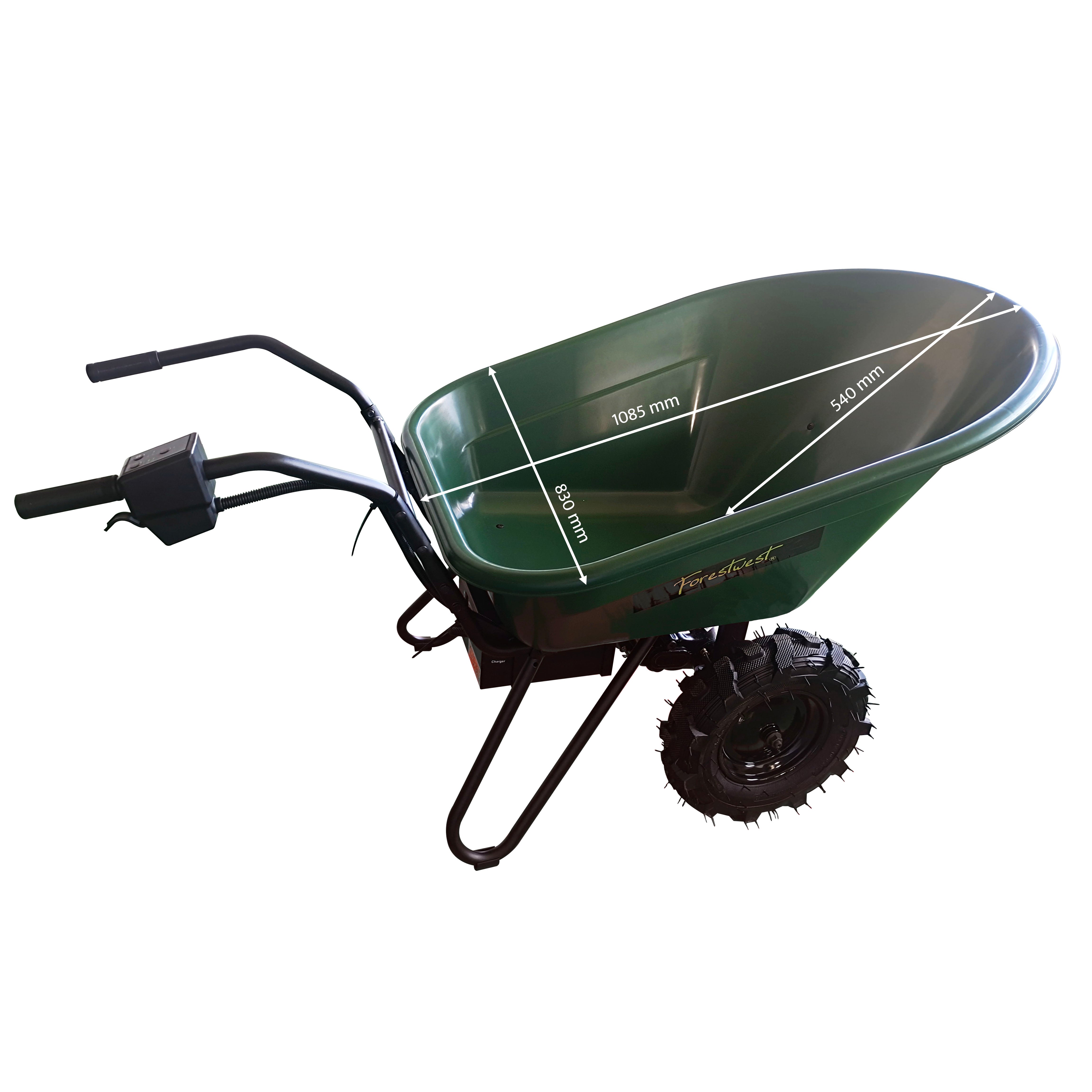 Forestwest 200kg 170L Electric Wheelbarrow Mini Dumper Manual Tip BM11086 Forestwest