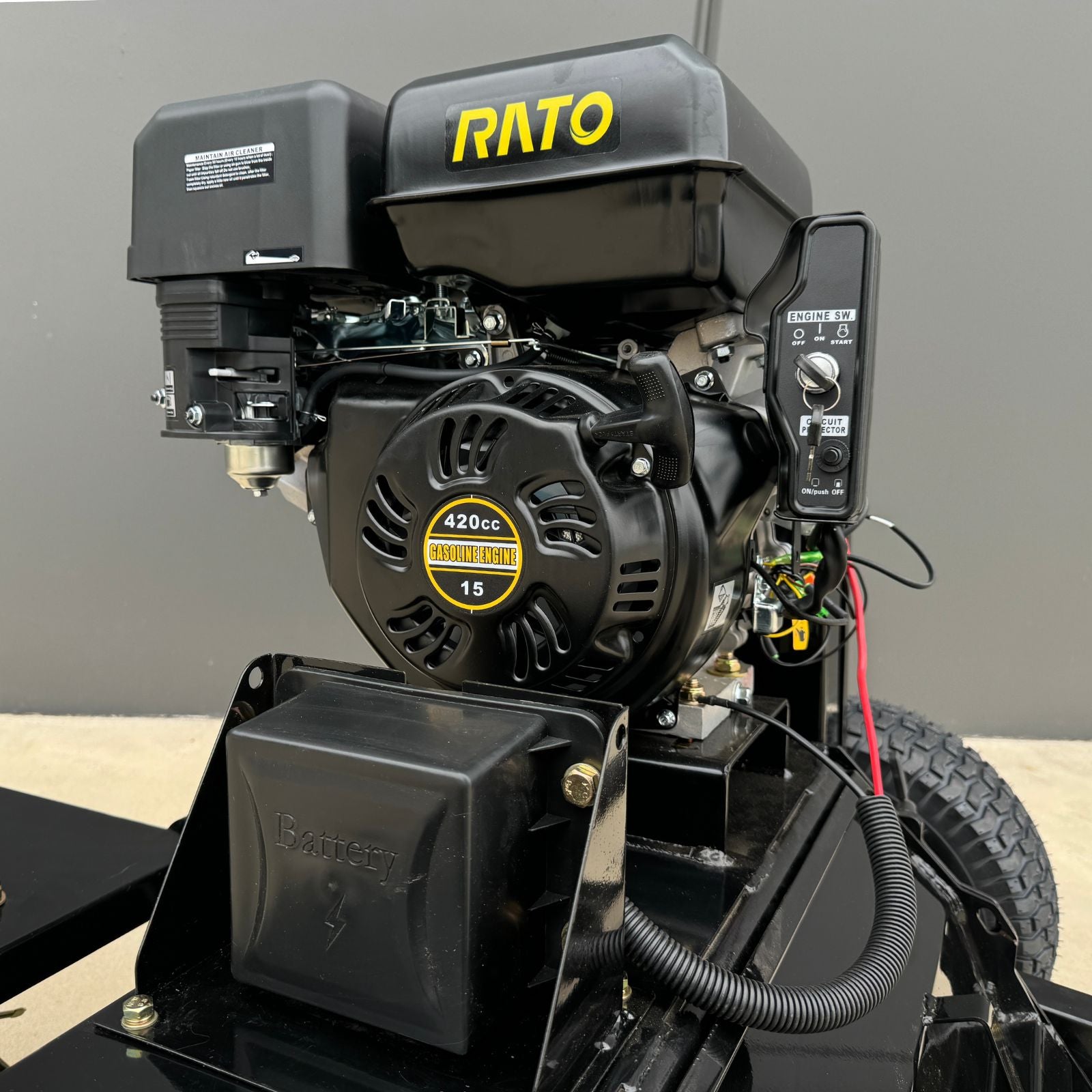 1450mm Tow-Behind Flail Mower, ATV/Tractor Slasher 15hp E-Start BM11141