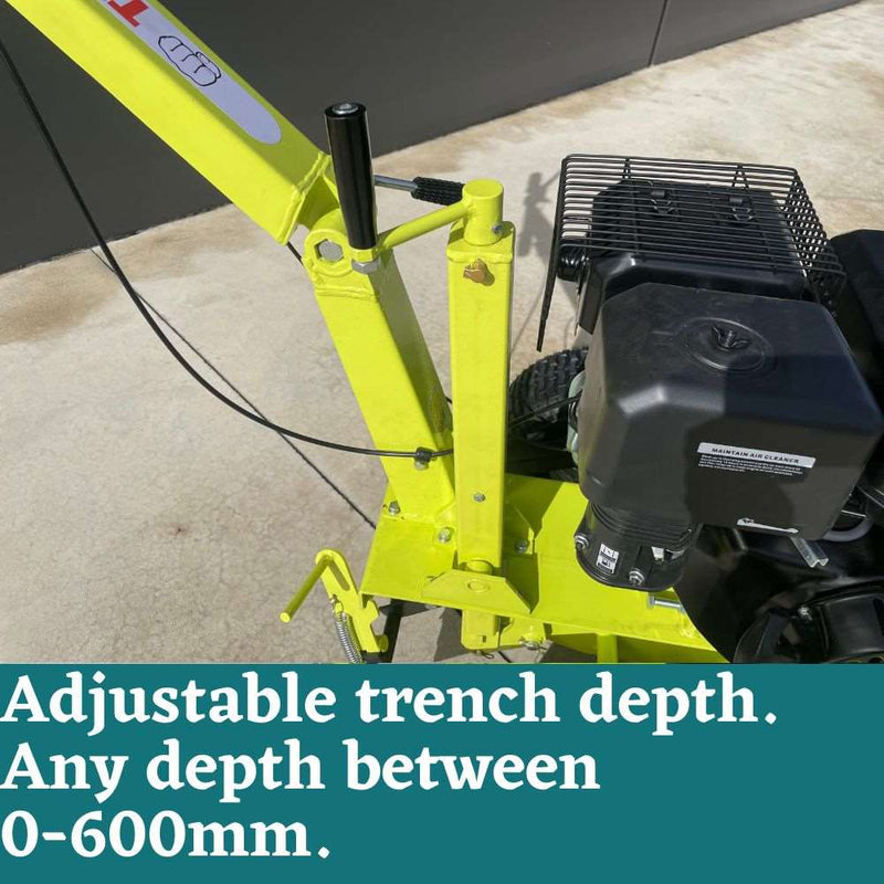 600mm Walk Behind Trencher 15HP Petrol Ditch Digger BM689 | Forestwest