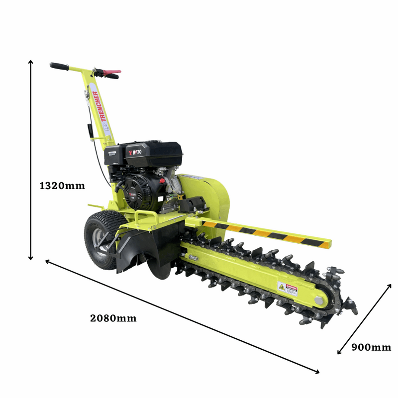 600mm Walk Behind Trencher 15HP Petrol Ditch Digger BM689 | Forestwest