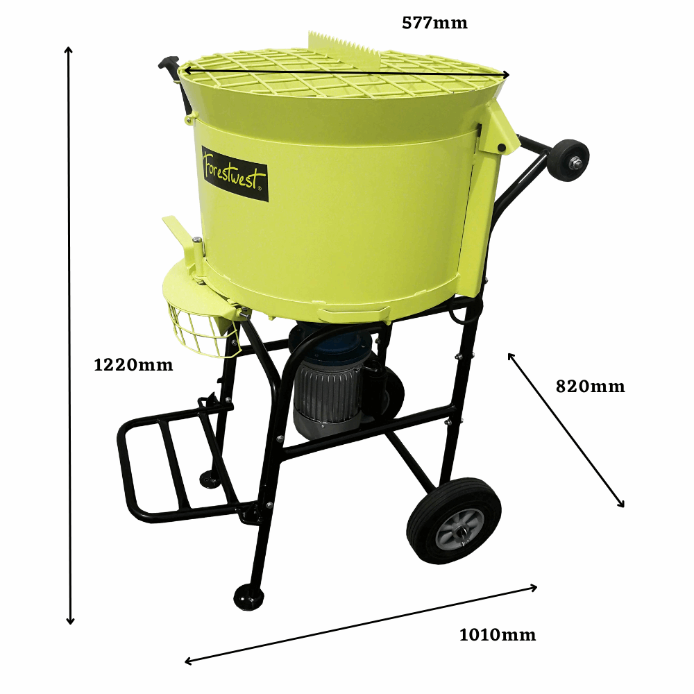 Forestwest 80L Pan Mortar Mixer 1100W Screed Mixer BM691