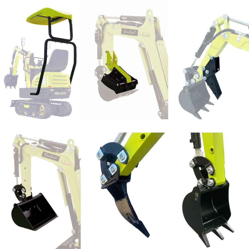 Forestwest Mini Excavator, 306cc Compact Excavator BM710 Forestwest